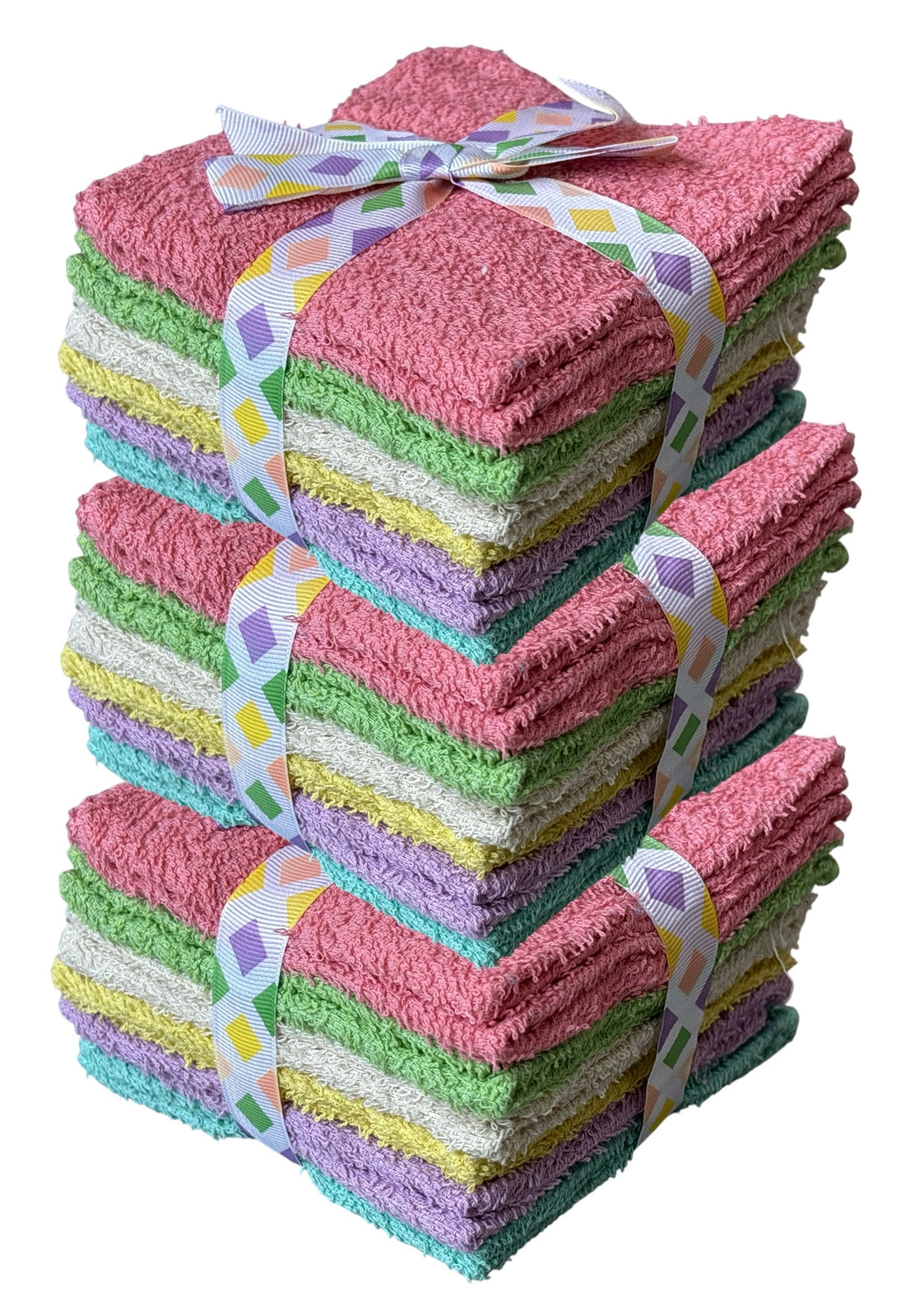 36 Pack, 100% Cotton Wash Cloth, Wash Rags Pack, Soft, Absorbent, Machine Washable, Size 11 X 11 inch, Assorted Colors.