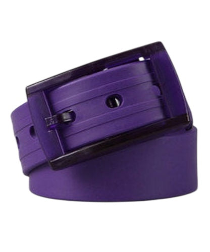 Rubber Silicone Casual Adjustable Belt With Plastic Buckle - 40 Waist.