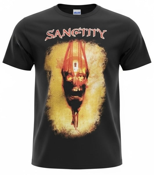 2 Pcs, Sanctity Blood Skull Mask Heavy Cotton Black TEE.