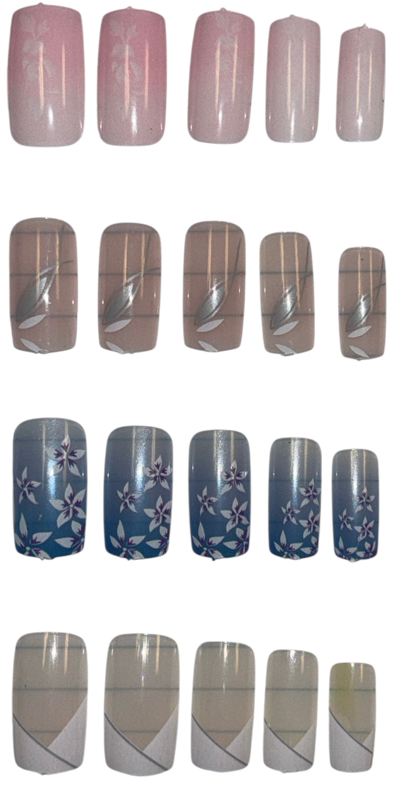 240 Pcs, False Artificial Acrylic Press On Glue Sticker Fake Nails Tips.