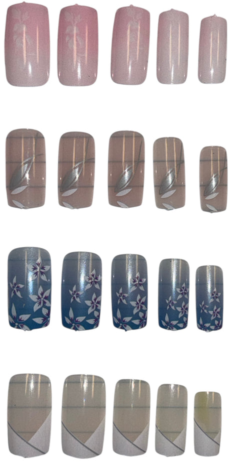 240 Pcs, False Artificial Acrylic Press On Glue Sticker Fake Nails Tips.