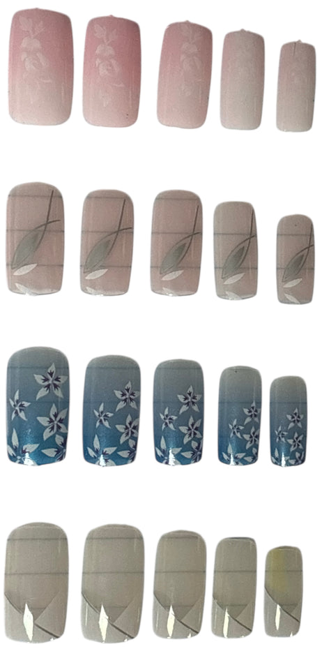 240 Pcs, False Artificial Acrylic Press On Glue Sticker Fake Nails Tips.