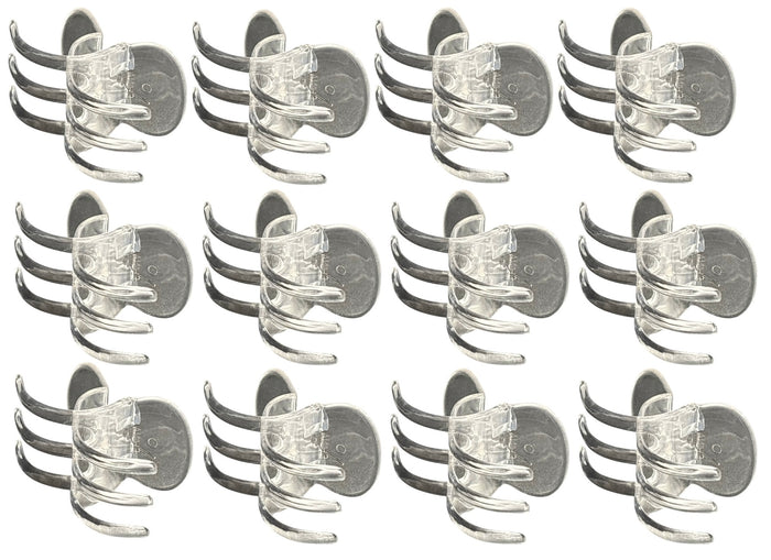 12 Pack, Clear Plastic Hair Claws Clips Women Strong Hair Grip.