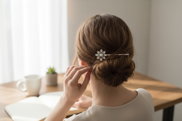 24 Pcs, Rhinestone Crystal Diamond Silver Metal Bobby Pins, Hair Clips, Hair Pins.