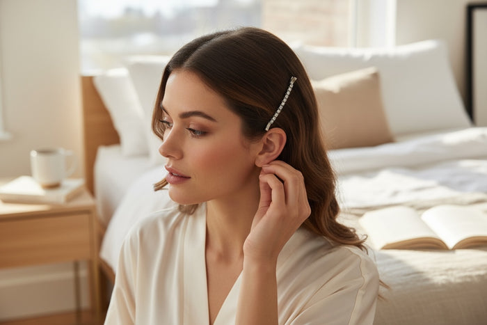 12 Pcs, Rhinestone Crystal Diamond Silver Metal Bobby Pins, Hair Clips, Hair Pins.