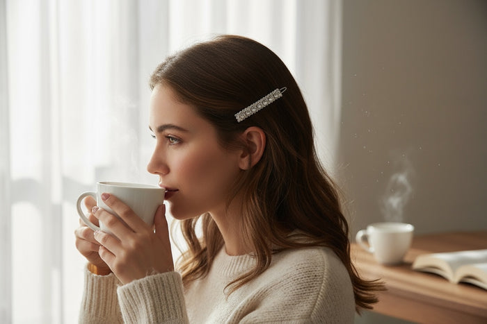 12 Pcs, Rhinestone Crystal Diamond Silver Metal Barrettes Hair Pins, Bobby Pins, Hair Clips.