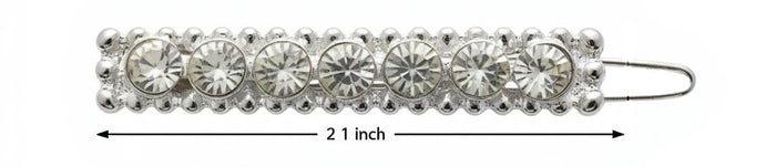 12 Pcs, Rhinestone Crystal Diamond Silver Metal Barrettes Hair Pins, Bobby Pins, Hair Clips.