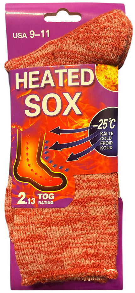 4 Pack Women's Heated Sox Socks Thick Thermal Socks Keeps Feet Warmer Longer 2.3 TOG Heat Rating Size: 9-11..