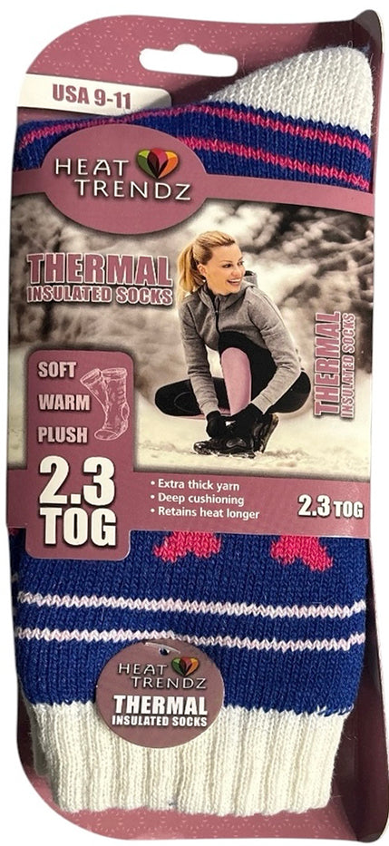 3 Pack Women's Heated Sox Socks Thick Thermal Socks Keeps Feet Warmer Longer 2.3 TOG heat rating Size: 9-11