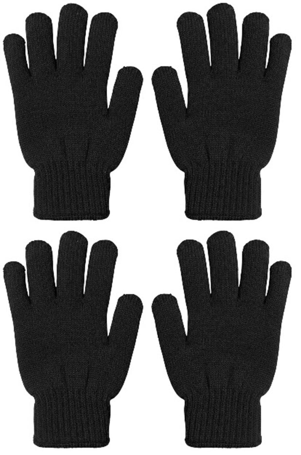 Winter Thermal Knitted Gloves for Women, 2 Pairs, 3.2 TOG Rating, Lining Warm Gloves for Cold Winter, Hand Protection. (Light Grey)