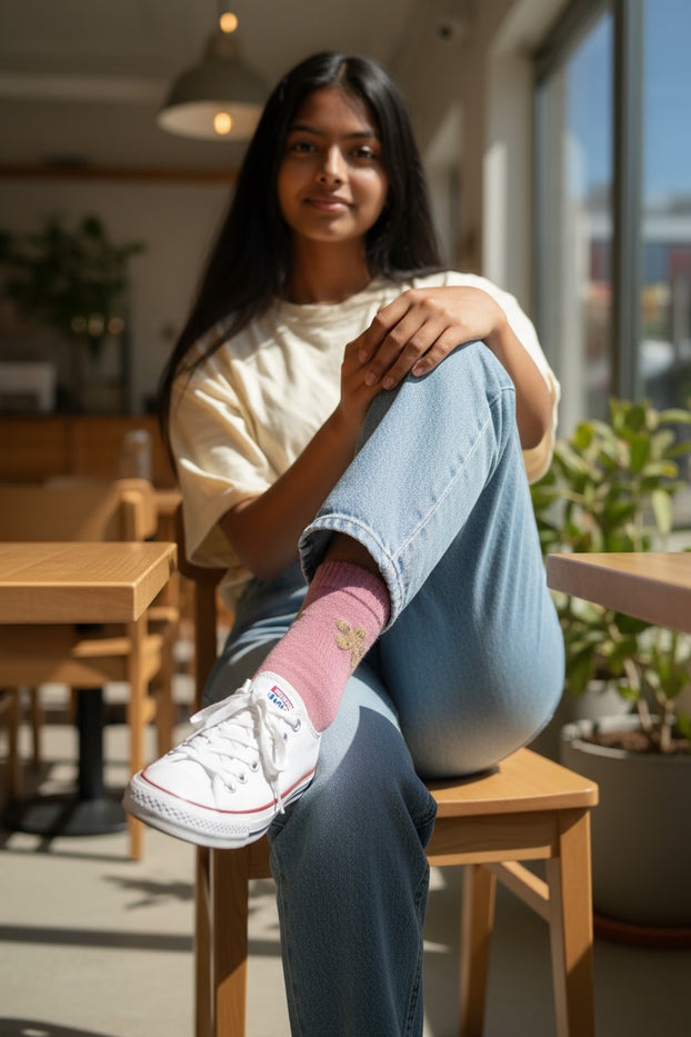 Thermal Faux Lambs Wool Crew Socks for women Cold Weather 4 Pairs Heavy and Warm Size: 9-11.