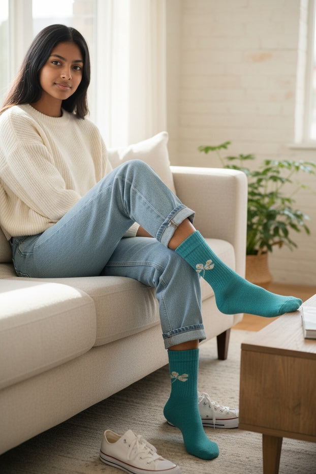 Thermal Faux Lambs Wool Crew Socks for women Cold Weather 4 Pairs Heavy and Warm Size: 9-11.