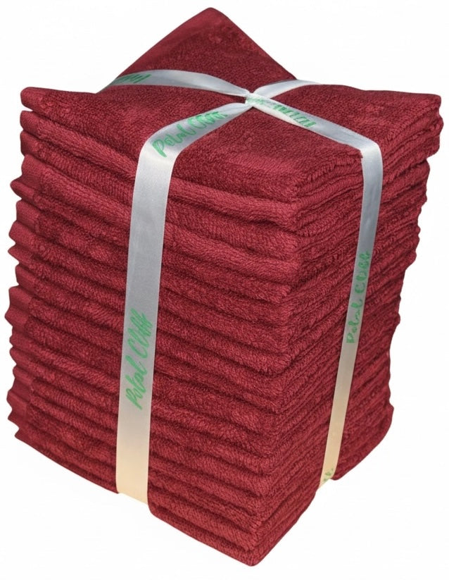 Washcloths, 18 Pack, 100% Ring-Spun Cotton Washcloths for Face, Body, and Hands. Design to Exfoliate. Extra Soft and Absorbent. Machine Washable. Size: 12 x 12 inches.