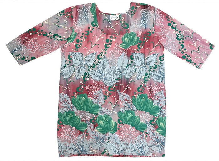 Digital Printed Crape tunic, Short Kurti,  Multi color Soft and Breathable Top. - HP-20