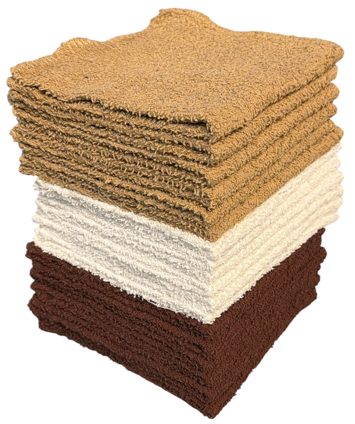 Washcloths, 72 Pcs 100% Cotton wash Cloths, Soft and Maximum Absorbent, Machine Washable, Size 11" X 11", Assorted Colors.