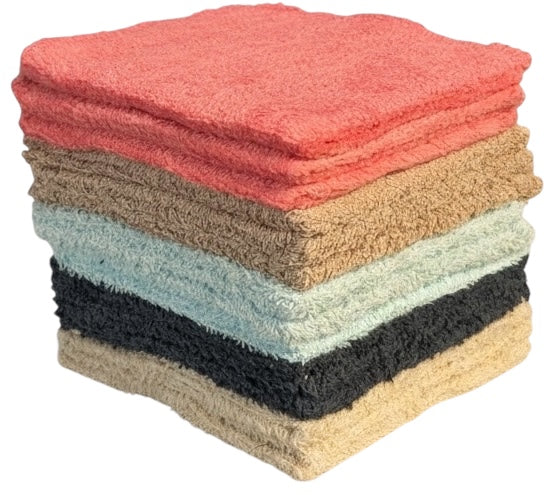 Washcloths 15 Pack, 100% Cotton Washcloths, Soft & Exta Absorbent Wash Cloths - Machine Washable Size 11 X 11 inch, Assorted Colors - Color May Vary.