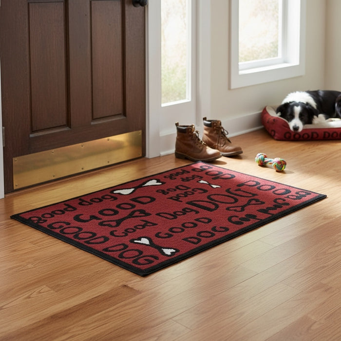 Pet Bowl Mats for Food and Water, Rectangle Non-Slip Cotton Backing with 5mm Foam Mat for Dogs and Cats, Size: 13” x 19”.