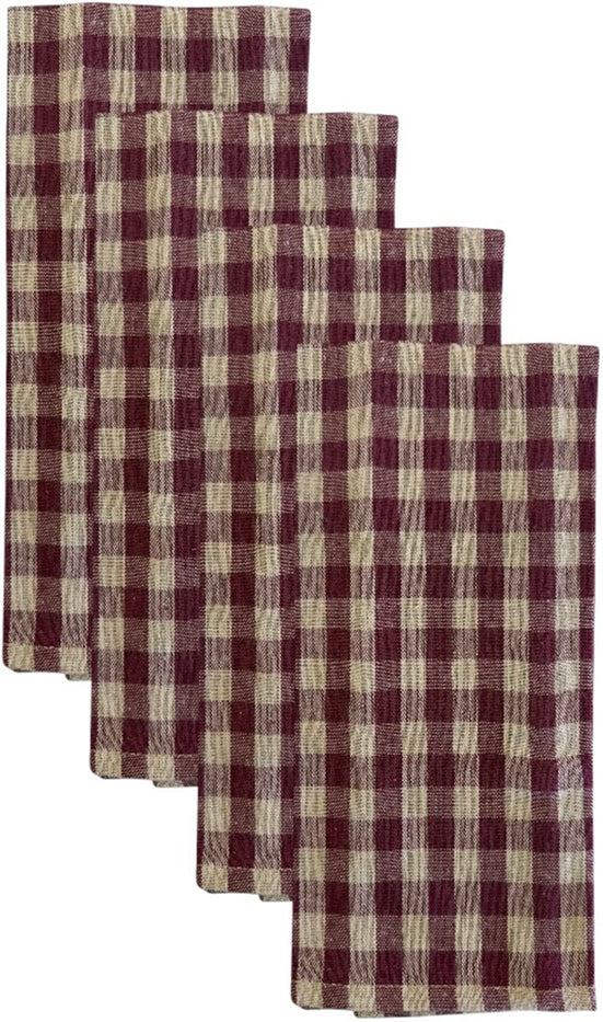 Set of 6, 100% Cotton Farmhouse Country Kitchen Linen Set, Included 4 Kitchen Towel, Ovenmitt, Potholder.