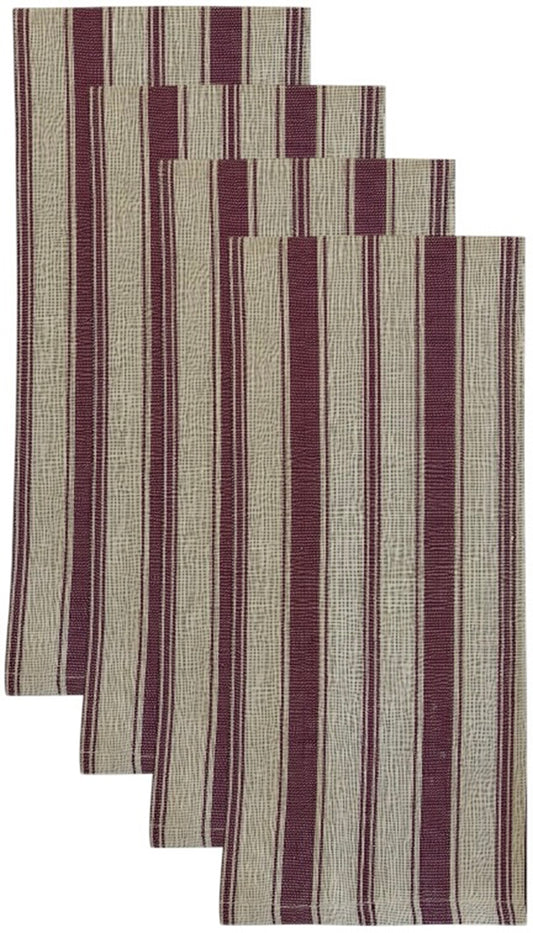 Set of 6, 100% Cotton Farmhouse Country Kitchen Linen Set, Included 4 Kitchen Towel, Ovenmitt, Potholder.