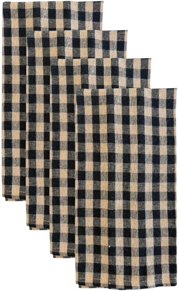 Set of 6, 100% Cotton Farmhouse Country Kitchen Linen Set, Included 4 Kitchen Towel, Ovenmitt, Potholder.