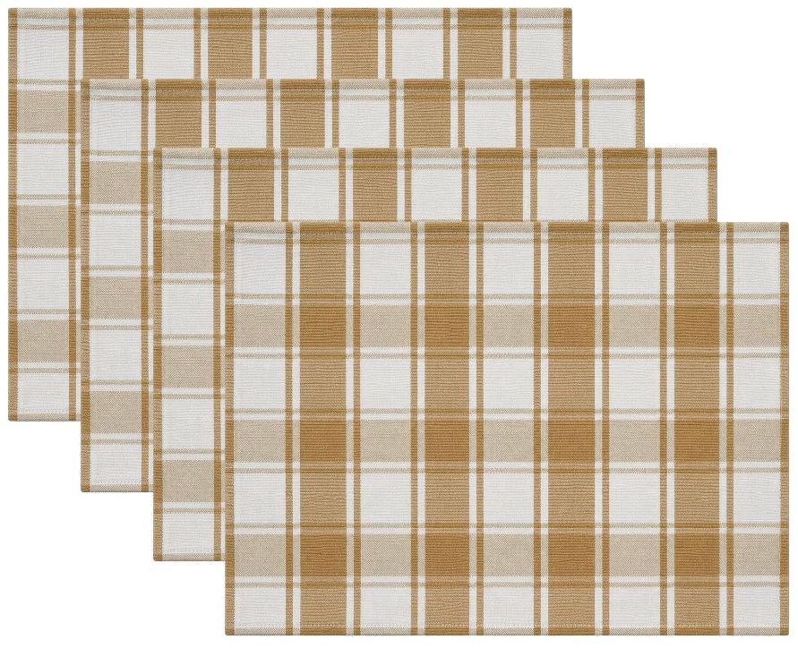 Farmhouse Buffalo Plaid Set of 4, Cotton Placemats for Kitchen Dining Table Mats, Easy to Clean, Machine Washable. Size: 13" x 19".