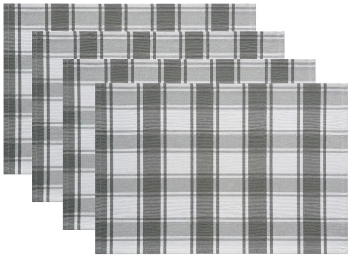 Farmhouse Buffalo Plaid Set of 4, Cotton Placemats for Kitchen Dining Table Mats, Easy to Clean, Machine Washable. Size: 13" x 19".