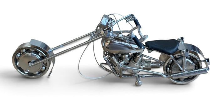 Harley Davidson Motorcycle Handmade Recycled Metal Sculpture desk Decor - 28cm