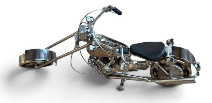 Harley Davidson Motorcycle Handmade Recycled Metal Sculpture desk Decor - 28cm