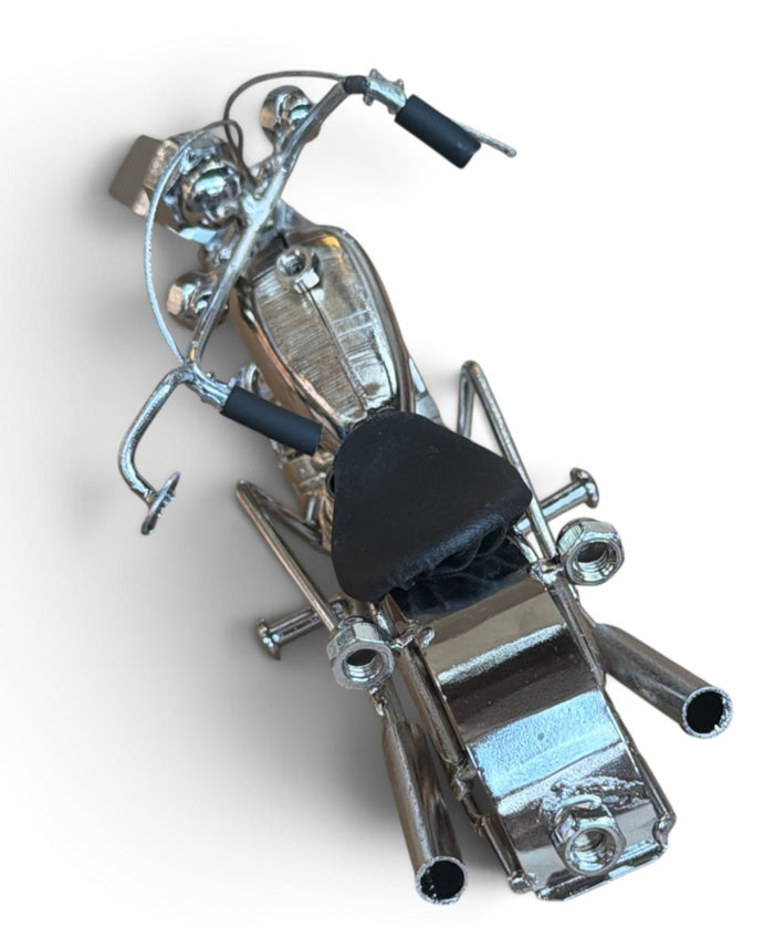 Harley Davidson Motorcycle Handmade Recycled Metal Sculpture desk Decor - 28cm