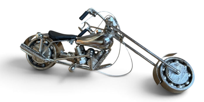 Harley Davidson Motorcycle Handmade Recycled Metal Sculpture desk Decor - 28cm