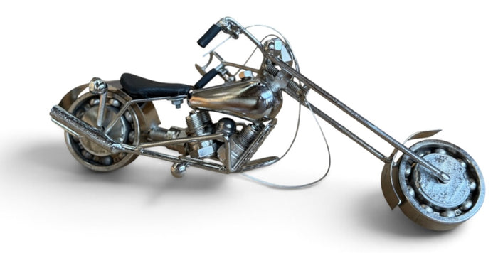 Harley Davidson Motorcycle Handmade Recycled Metal Sculpture desk Decor - 28cm