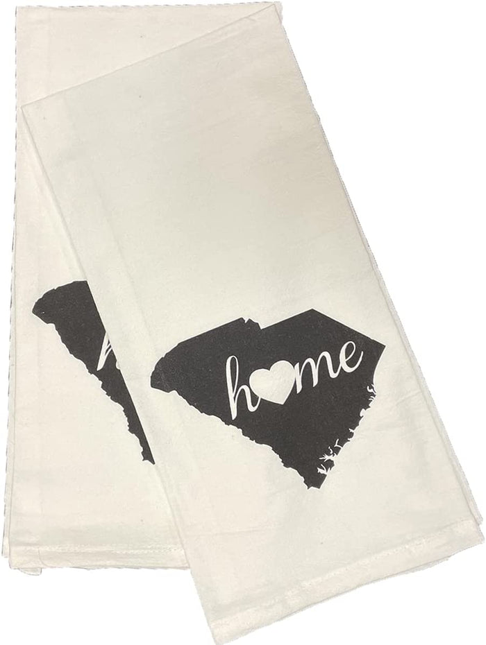 2 Pcs, 100% Cotton South Carolina State Flour Sack Printed Kitchen Towels with Sentiments Home. Size: 20" X 28". Inspired by The State WE Call Home.