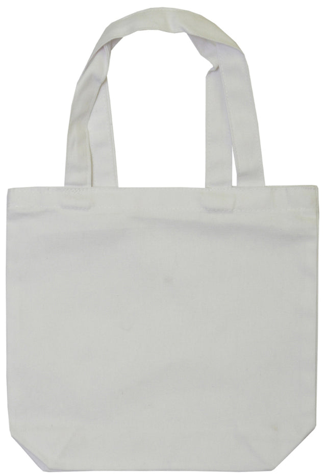 3 Pcs, 100% Cotton Small Canvas Tote Bag Size: 11 x 9 x 3 Inch Perfect for Screen Printer, Artist & Reusable for Grocery.