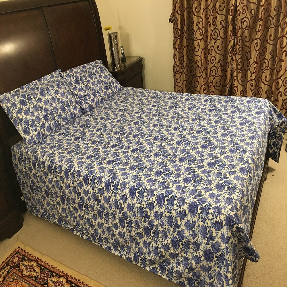 500 TC, 100% Cotton Luxury Printed Percale Sheet 14" Deep Pocket.