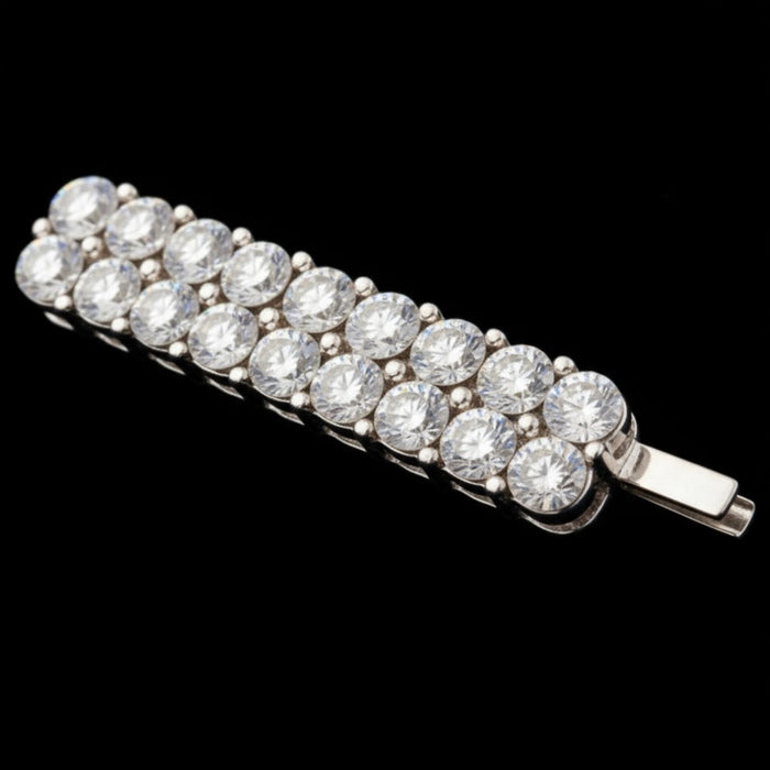 12 Pcs, Rhinestone Crystal Diamond Silver Metal Bobby Pins, Hair Clips, Hair Pins.