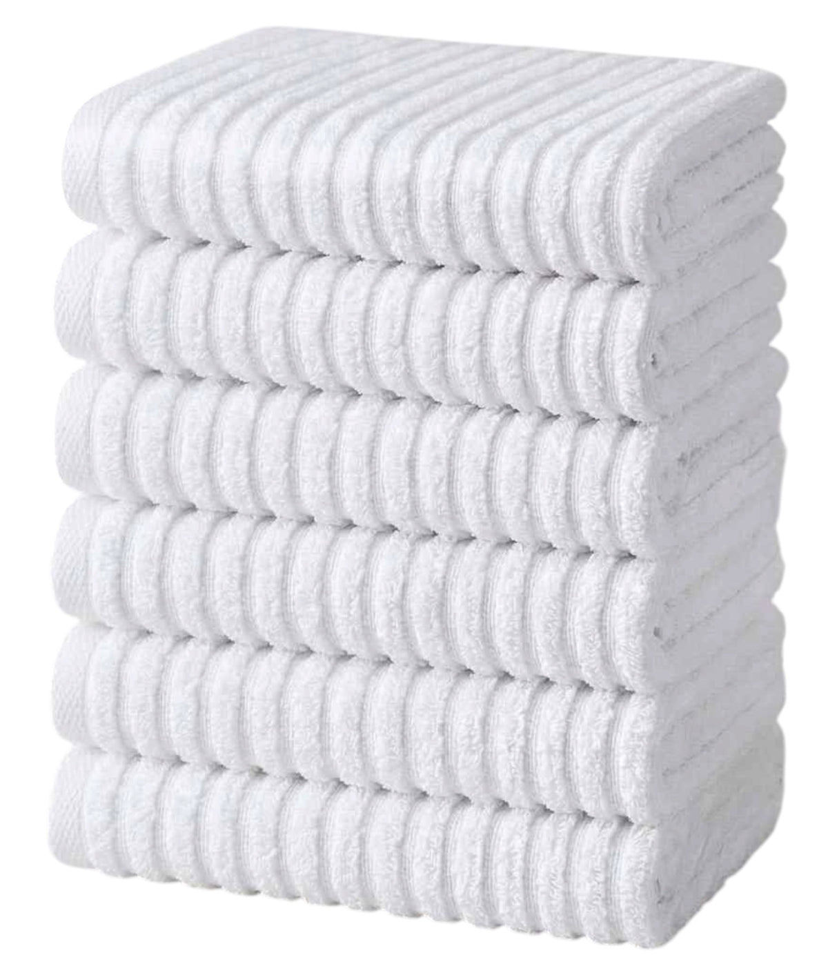 12 Pack, 100% Cotton Ribbed Terry White Bar Mop for Kitchen, Highly Absorbent, Cleaning Kitchen Towels | Bar Towels | Machine Washable | 16 x 19 Inches.