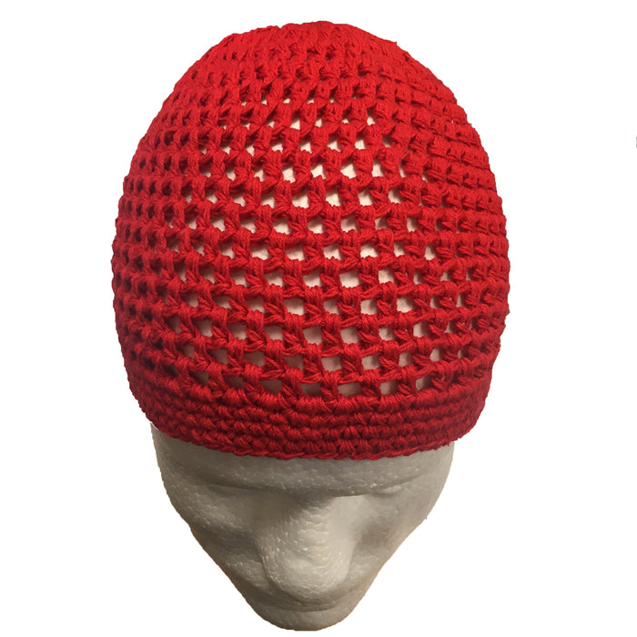 100% Cotton Knitted Stretchy Crochet Muslim Beanie Skull Caps for Men - One Size Fit Most.