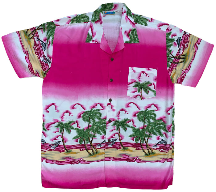 Hawaiian Men’s Printed Beach Shirt with matching pocket, Spread Collar and Button closure. Light weight, Breathable and very comfortable.