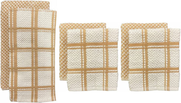 Set of 6, 100% Ring-Spun Cotton - Window Panel Terry 2 - Kitchen Towel Size 16 x