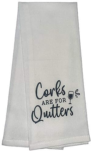 Set of 6, 100% Cotton Wine Design Funny Cute Saying Flour Sack Kitchen Towels/Dish Towels for Wedding, Baby Shower, Home Decor, Housewarming, Other Occasions Size: 15 X 25 Inch.