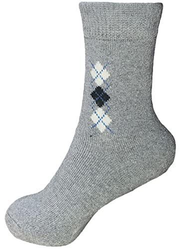 4 Pairs Thermal Faux Lambs Wool Crew Socks for Men Cold Weather Heavy and Warm Winter Socks Size: 10-13.