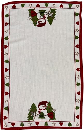 Set of 10, Christmas Tree, Snowman with Peace, Joy, Love Design Christmas/Holiday Season Kitchen Towel Set, 4 Placemats, 4 Kitchen Towels, Oven mitt, Pot Holder.