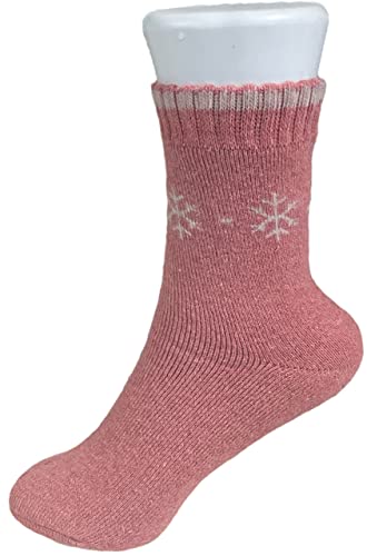 Thermal Faux Lambs Wool Crew Socks for women Cold Weather 4 Pairs Heavy and Warm Size: 9-11.