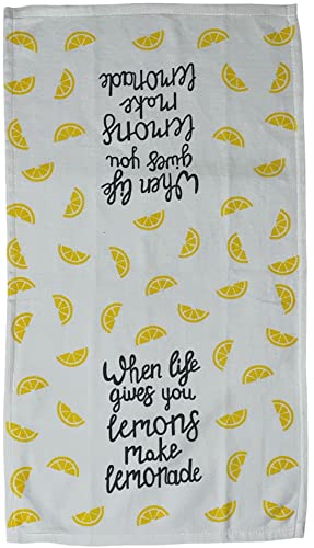 2 Pcs, 100% Cotton Over Sized Funny Quote When Life Gives You Lemons Make Lemona