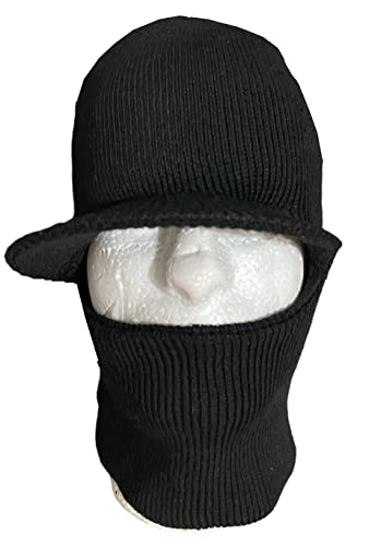 2 Pack, 1 Hole Balaclava Beanie Heavy Duty Full Face Mask with Visor Winter Hat for Men and Women - One Size Fits Most.