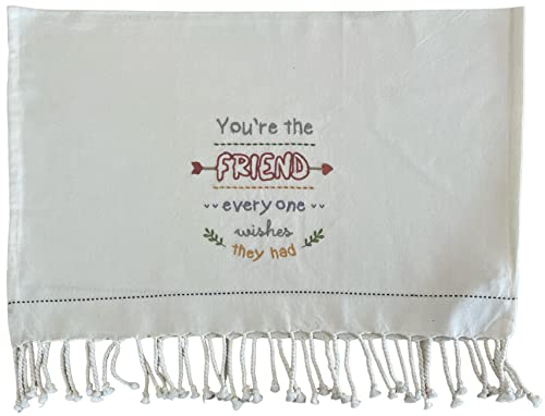 100% Cotton White Funny Quote You're Friend Every one Wishes They had Kitchen To