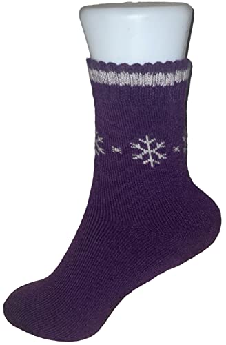 Thermal Faux Lambs Wool Crew Socks for women Cold Weather 4 Pairs Heavy and Warm Size: 9-11.