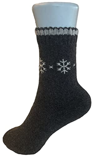 Thermal Faux Lambs Wool Crew Socks for women Cold Weather 4 Pairs Heavy and Warm Size: 9-11.