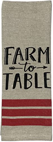 Set of 5, 100% Cotton Farm Design Funny Cute Saying Flour Sack Kitchen Towels/Dish Towels for Wedding, Baby Shower, Home Decor, Housewarming, Other Occasions Size: 16 X 28 Inch.