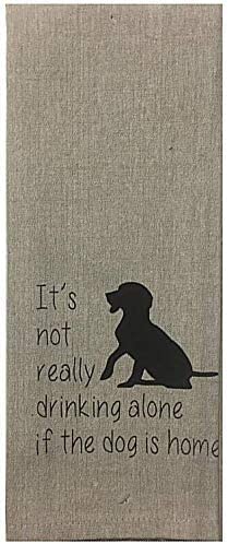 Set of 5, 100% Cotton Dog Lovers Design Funny Cute Saying Flour Sack Kitchen Towels / Dish Towels Size: 16 X 28 Inch.